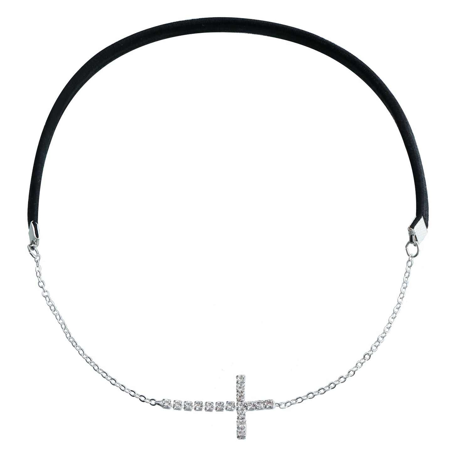 Geometric Style Alloy Anklet with Cross Charm for Women Casual Stretch Body Chain
