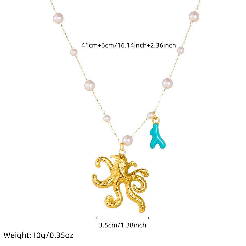 Minimalist Gold Plated Animal Stainless Steel Pendant Necklace for Women