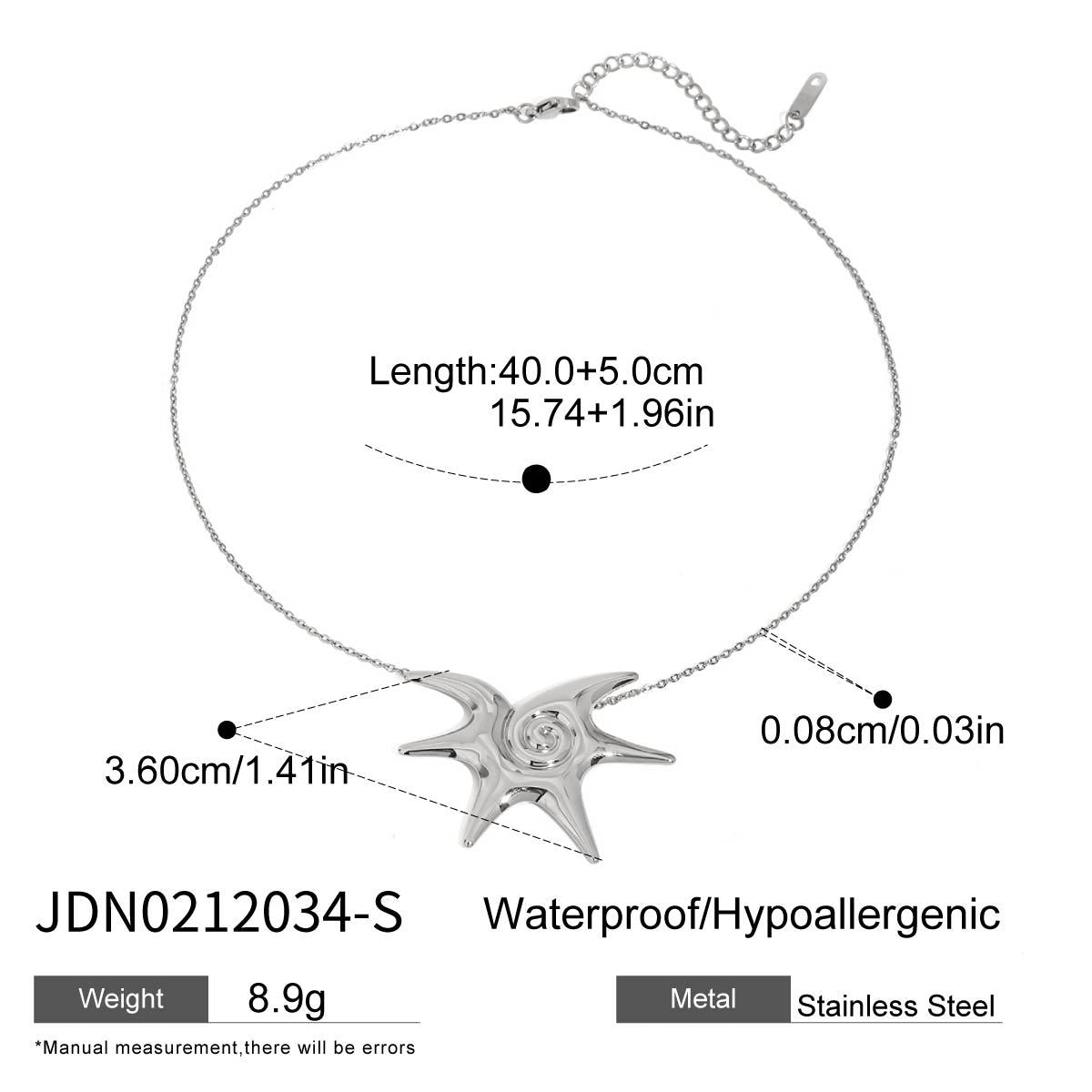 Elegant Geometric Titanium Steel Pendant Stainless Steel Plated Necklace and Earring Set for Women