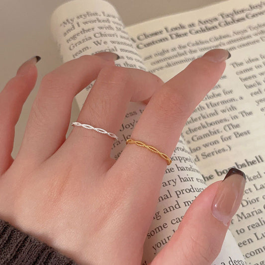 Minimalist Heart-Shaped 925 Sterling Silver Ring with Beveled Geometric Facets for Women