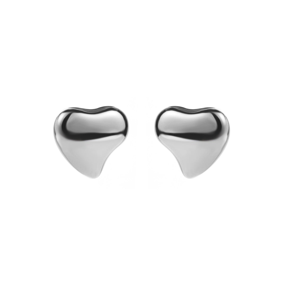 Pendientes de acero inoxidable con forma de corazón, dulces y atrevidos, con baño de oro de 18 quilates para mujer