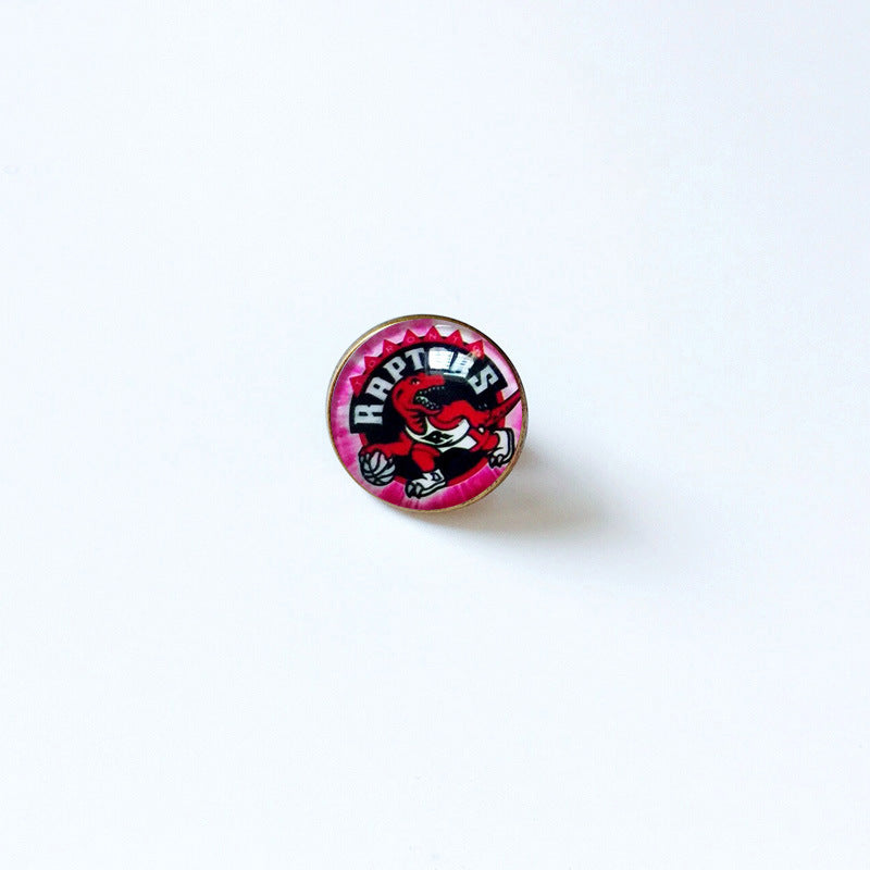 Pin de solapa metálico de equipos de baloncesto retro de la NBA - Insignia con gema vintage - Broche de Kobe Curry - Regalo para fans - Unisex
