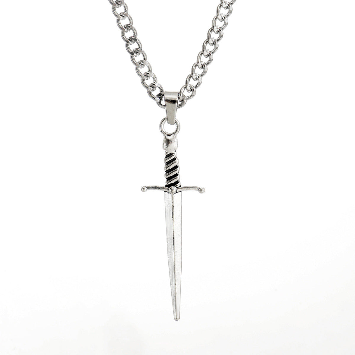 Collana Punk Vintage a Croce con Teschio e Ciondolo a Cuore in Lega con Finitura Galvanica per Donna e Uomo