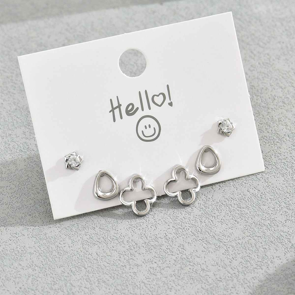 Pendientes de tuerca minimalistas de cobre con incrustaciones de circonita para mujer, conjunto de joyas versátiles para el día a día
