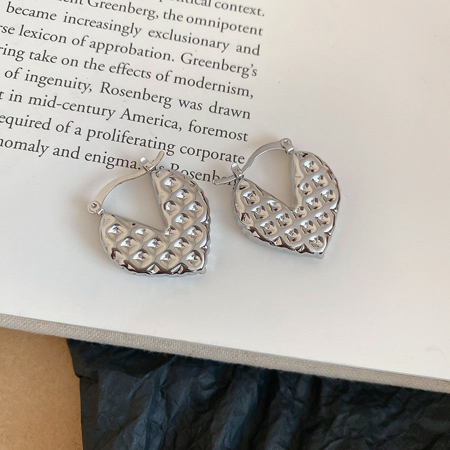 Aretes Geométricos Minimalistas de Cobre con Acabado Chapado para Mujer Pendientes Modernos y Versátiles