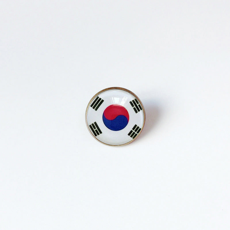 Pin de Solapa de Aleación Esmaltado Personalizado con Diseño de Bandera del Mundo para Hombres y Mujeres