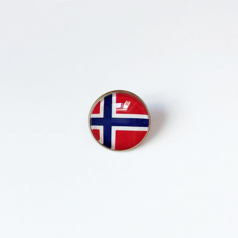 Pin de Solapa de Aleación Esmaltado Personalizado con Diseño de Bandera del Mundo para Hombres y Mujeres