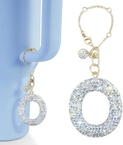 Rhinestone Inlaid Letter Resin Charm Bar