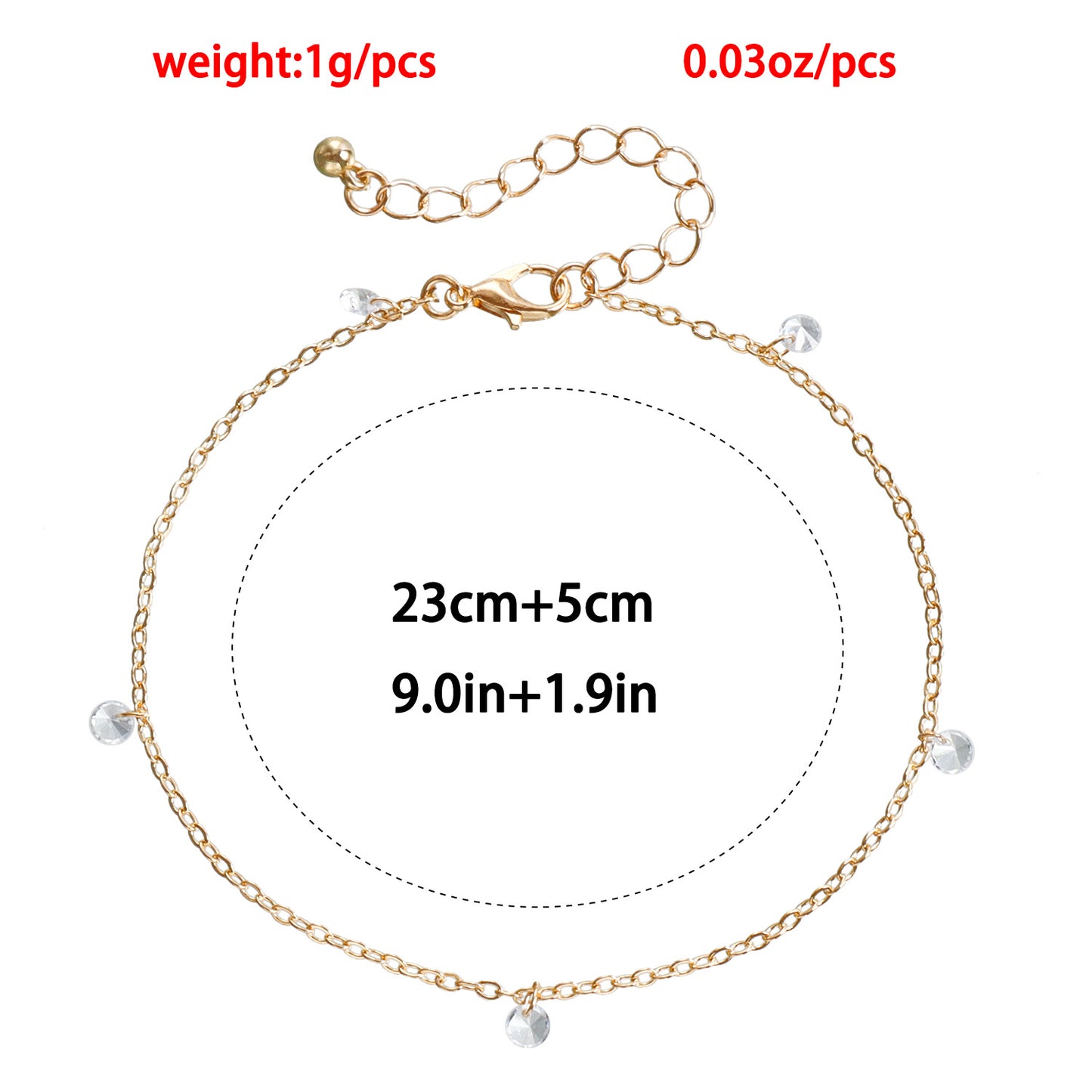 Bohemian Minimalist Geometric Alloy Anklet for Women