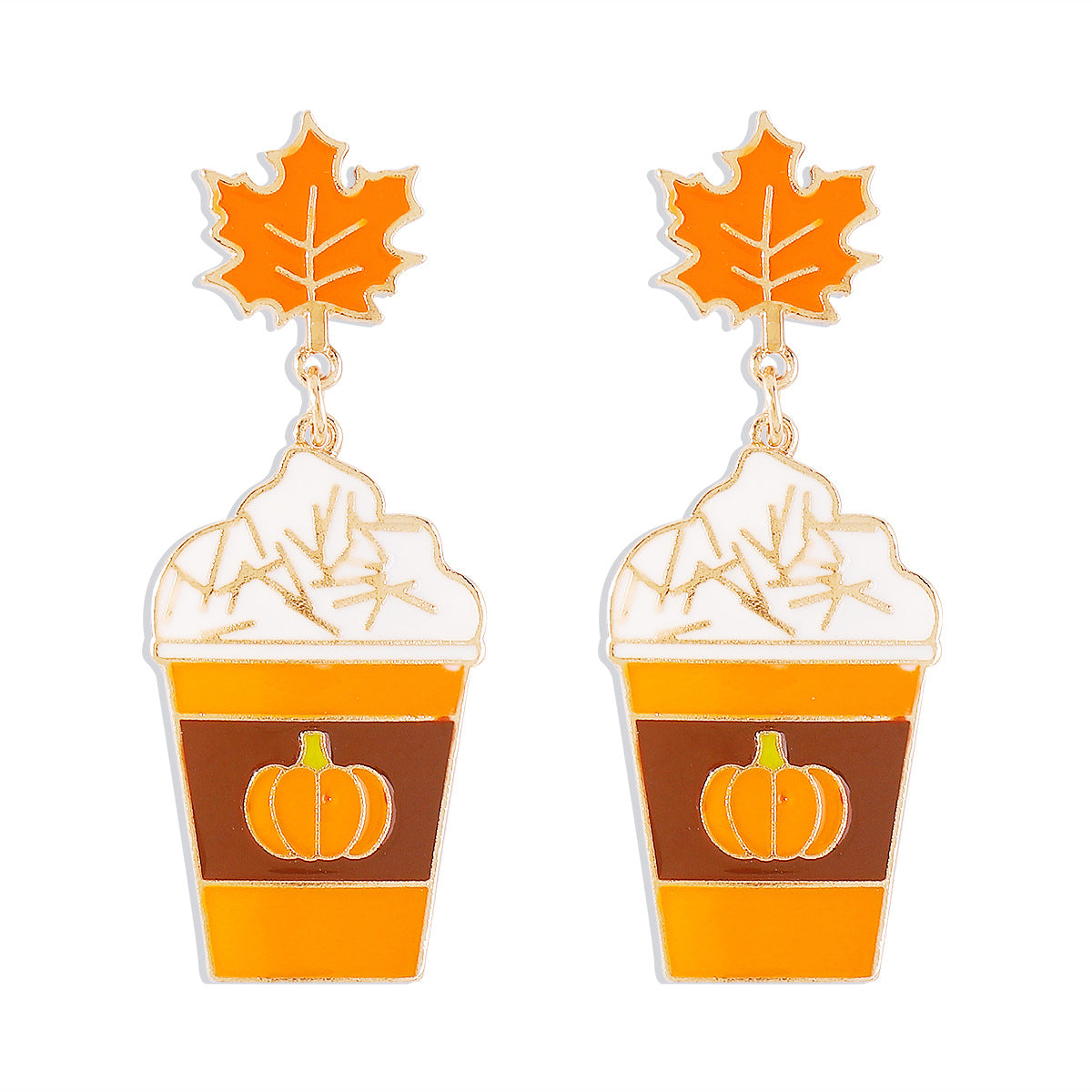 Divertidos Pendientes de Halloween de Dibujos Animados con Diseño de Calabaza, Fantasma y Calavera en Base Acrílica con Detalles de Diamantes de Imitación y Lentejuelas para Mujer