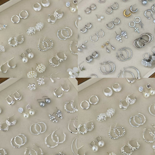 Orecchini geometrici minimalisti in rame con finitura placcata per donna, alla moda e versatili a perno