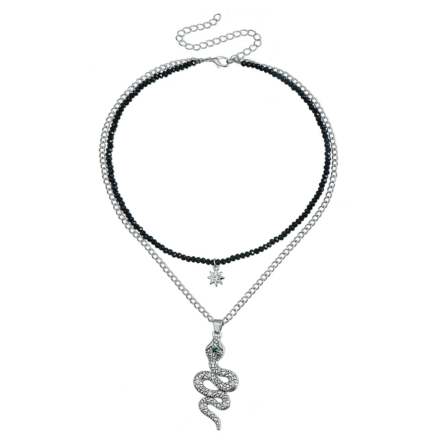 Y2K Fashion Minimalist Snake-Shaped Alloy Pendant Clavicle Necklace for Women with Electroplated Finish