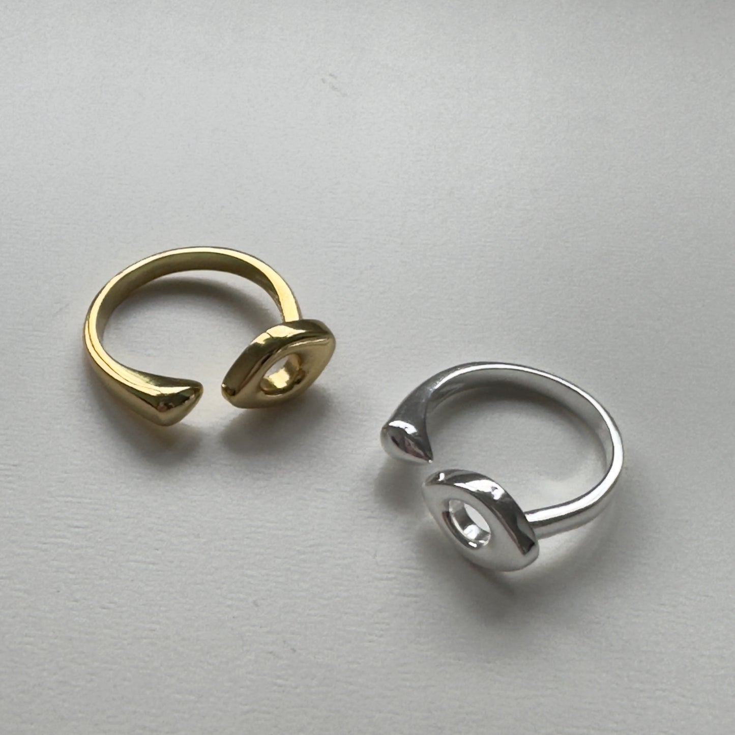 Minimalist Geometric Marquise-Shaped 925 Sterling Silver Ring with Beveled Square Facets for Women