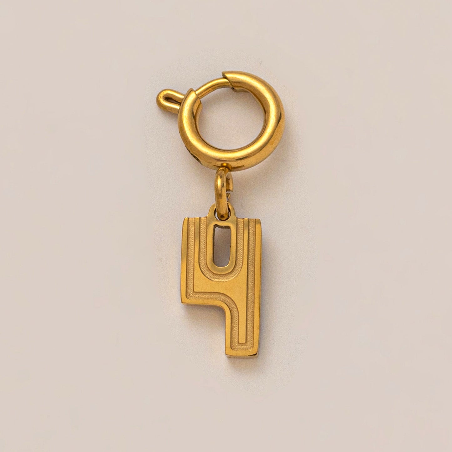 Minimalist Number Stainless Steel PVD Plated Pendant Charm Bar for Unisex