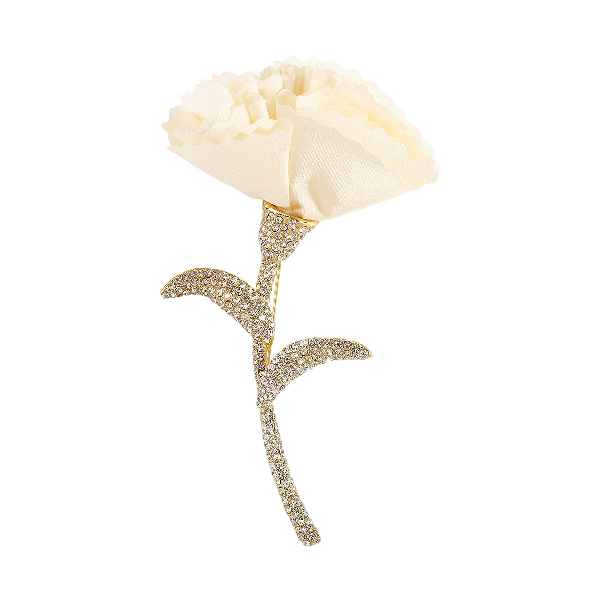 Broche floral vintage llamativo para mujer de aleación con incrustaciones de diamantes de imitación, accesorio de moda adecuado para la oficina