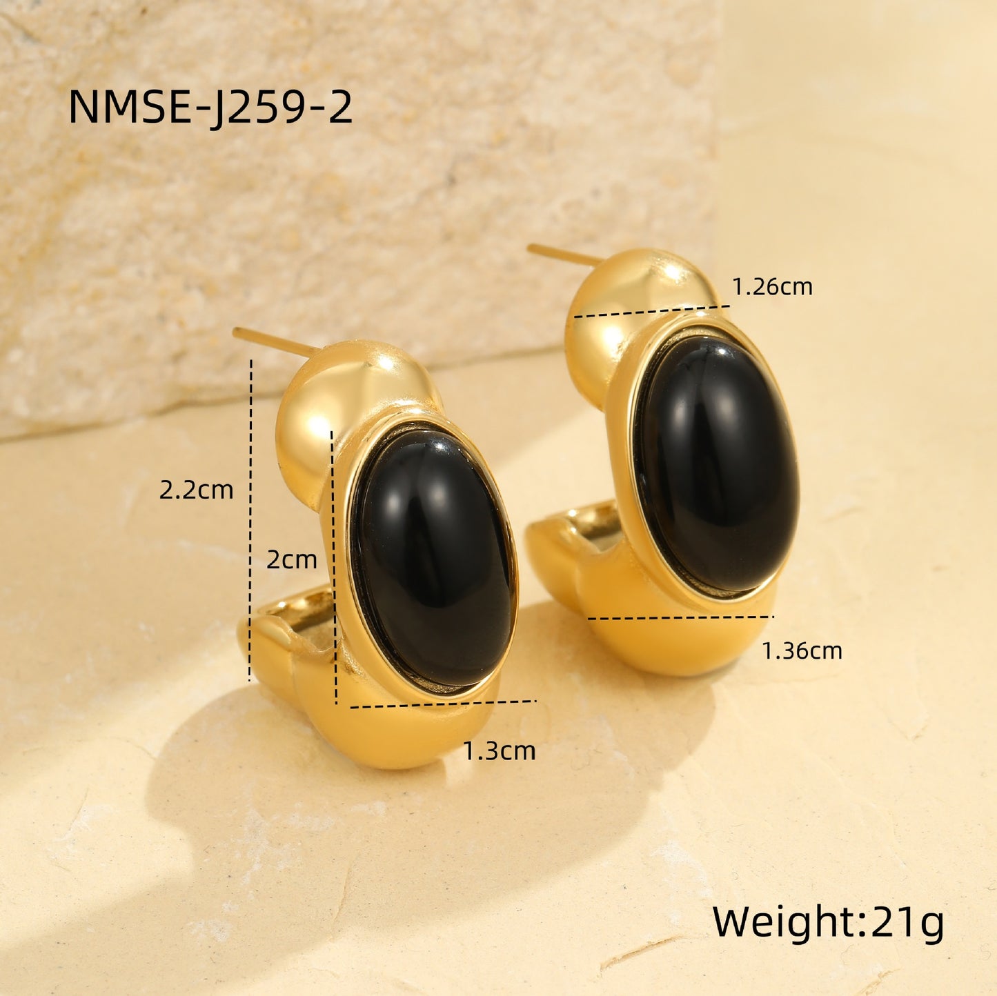Orecchini minimalisti in acciaio inossidabile con finitura galvanica geometrica per donna, eleganti gioielli retrò chic francesi