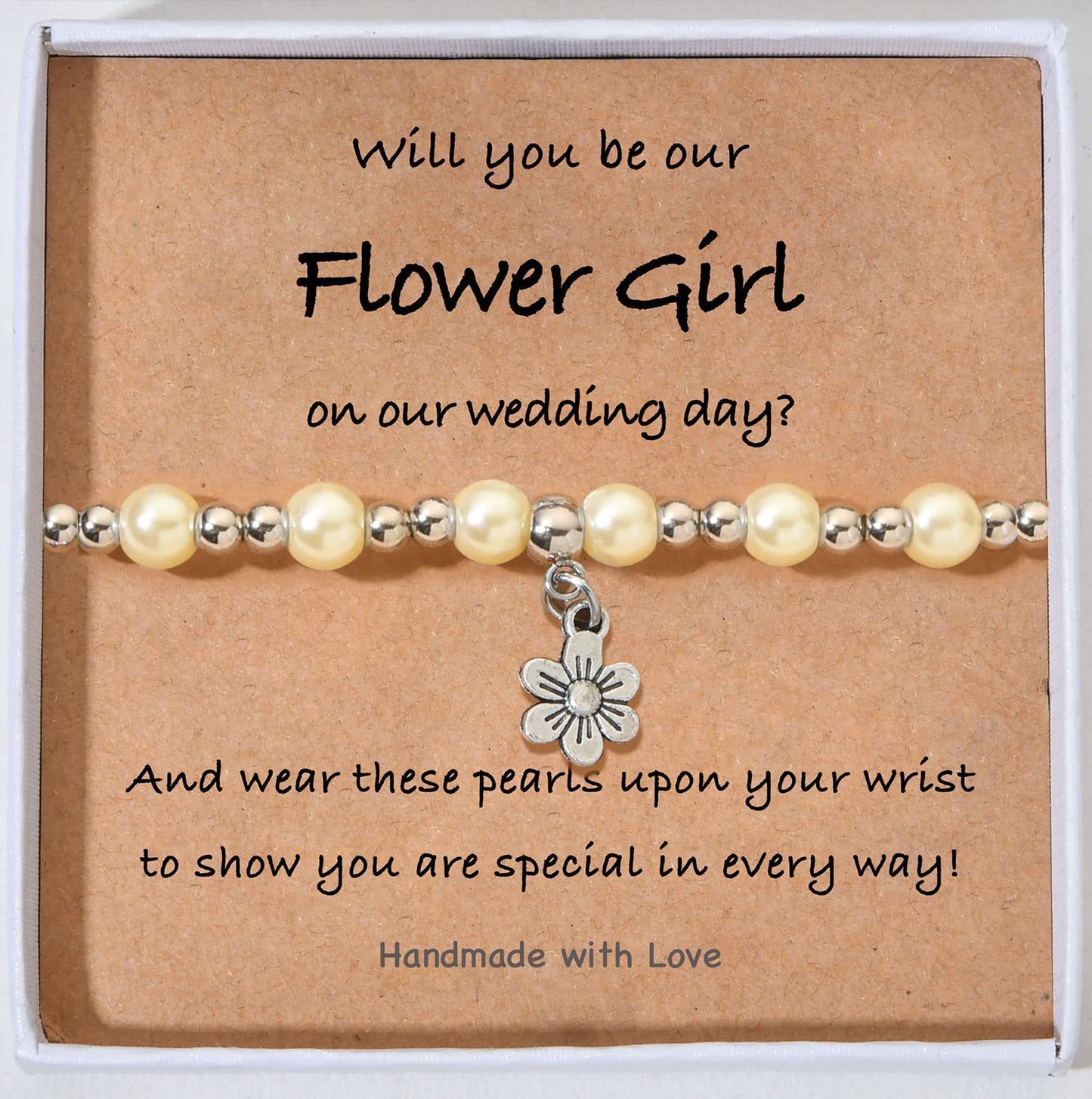 Minimalist Floral Pearl Alloy Bracelet for Women