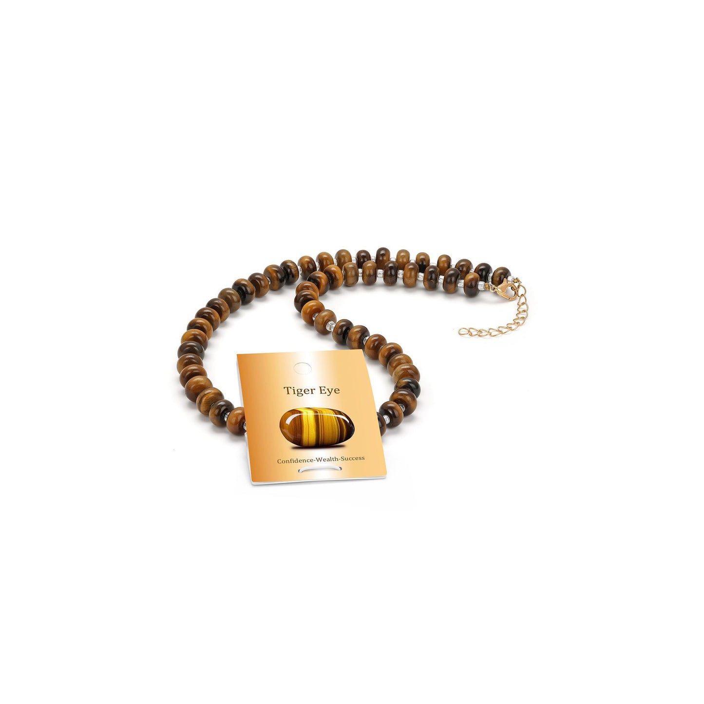 Elegant Geometric Agate Beaded Necklace Polished Natural Stone Women's Jewelry