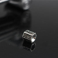 Plated Alloy Rhinestone Charm Bar