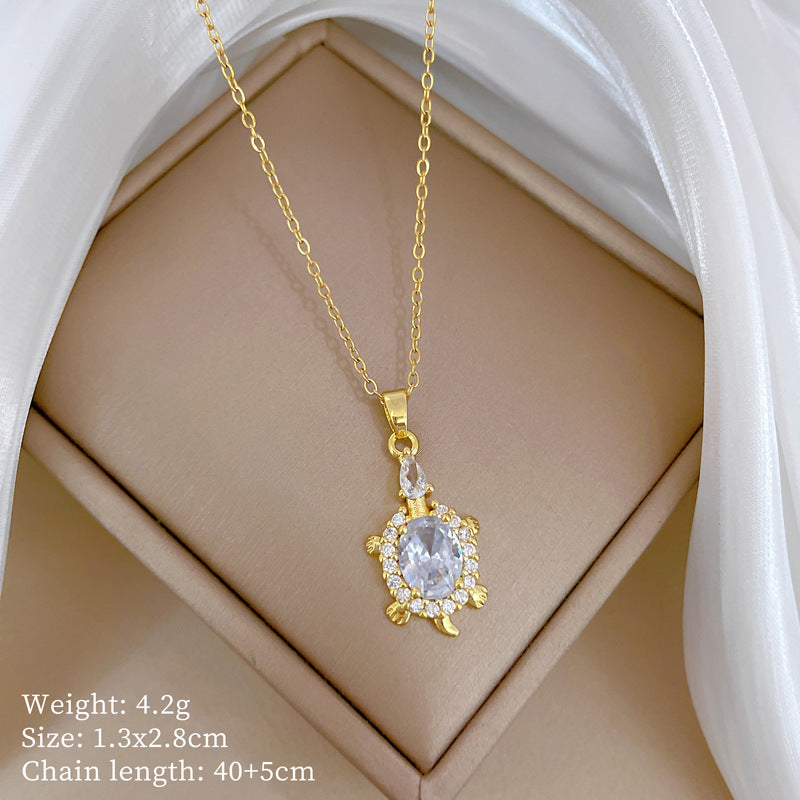 Collar de titanio con diamantes de imitación, cielo estrellado geométrico, para mujer, cadena de labios minimalista, estilo dulce