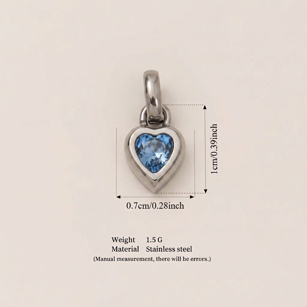 Minimalist Stainless Steel Heart Letter DIY Charm Bar Pendant Plated Necklace for Women