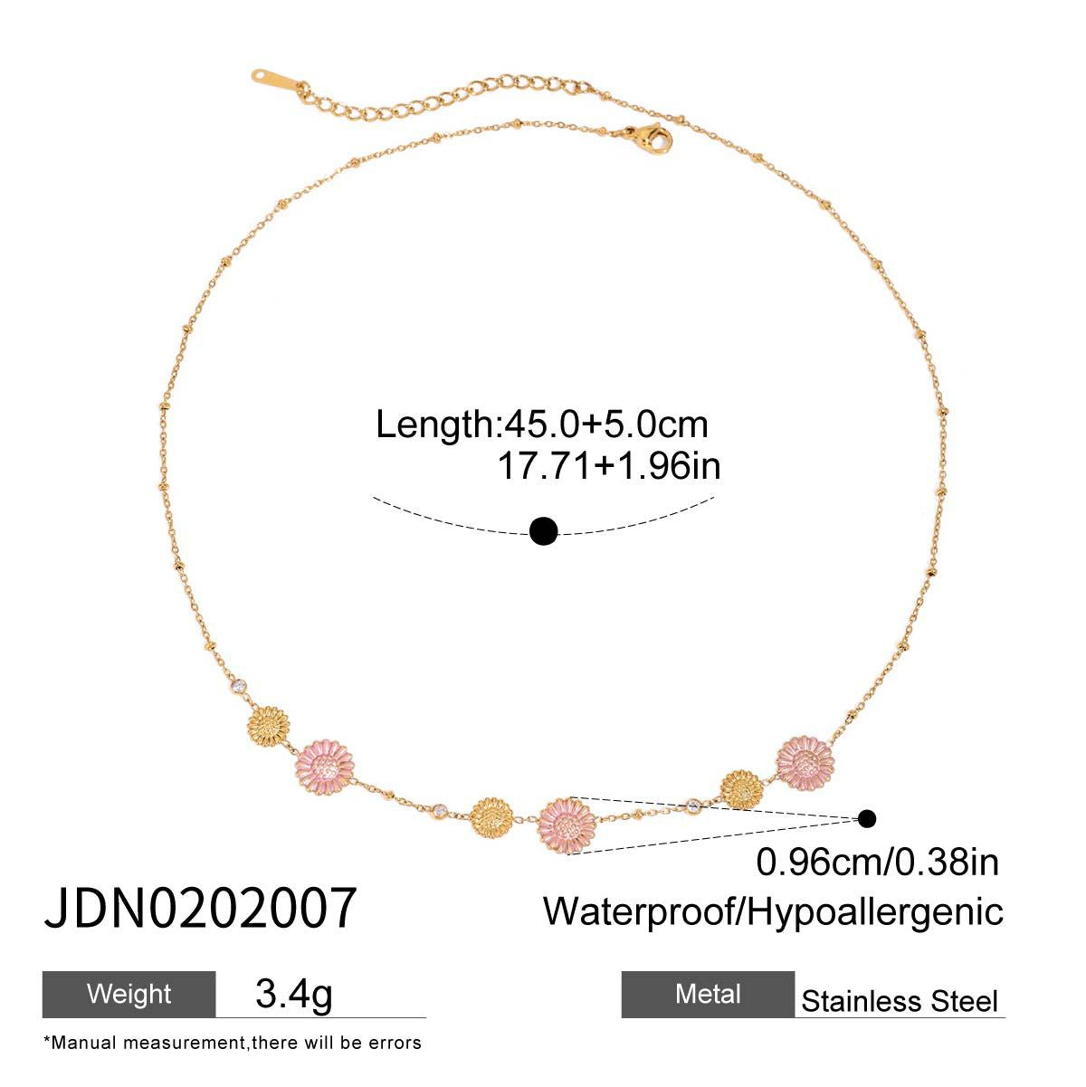 Collana pendente a forma di cuore minimalista in acciaio inossidabile con finitura placcata per donna, catena clavicola leggera