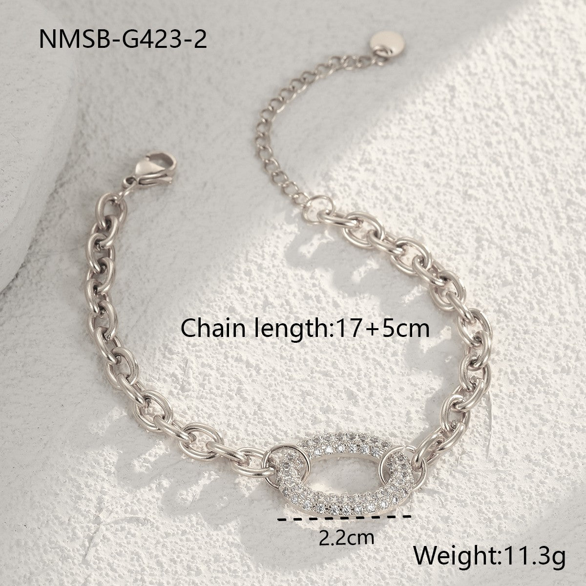 Fashionable Minimalist Star-Shaped Stainless Steel Bracelet with Plating Finish for Women