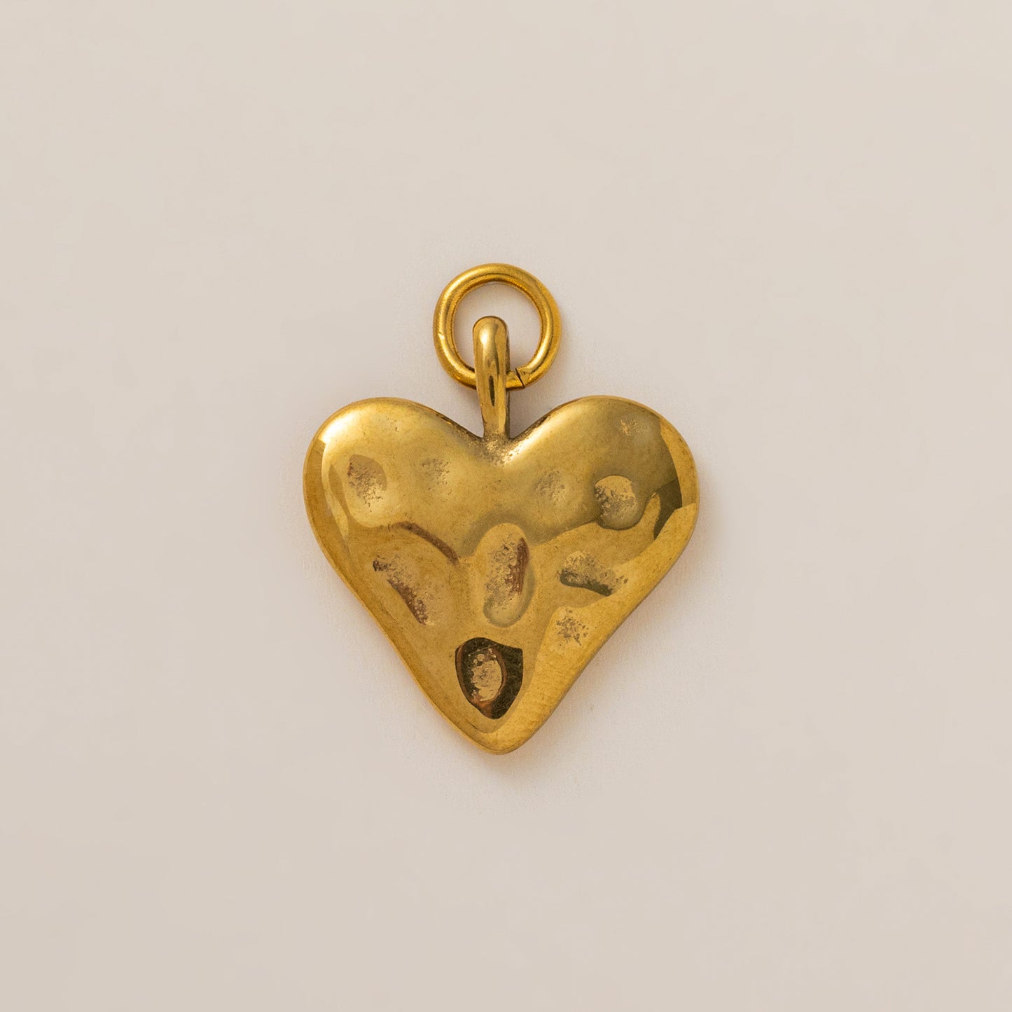 Minimalist Plated Brass Heart Charm Bar