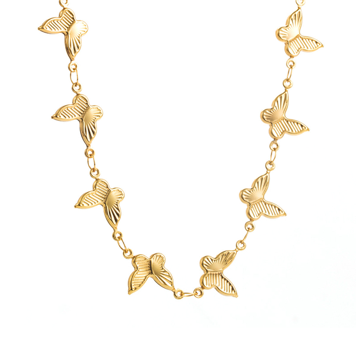 Collana da Donna Minimalista con Cuore Geometrico, Croce, Stella, in Acciaio Inox Placcato Oro 18K