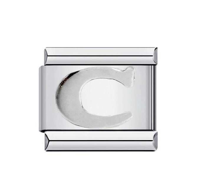 Minimalist Letter Stainless Steel Plating Charm Bar