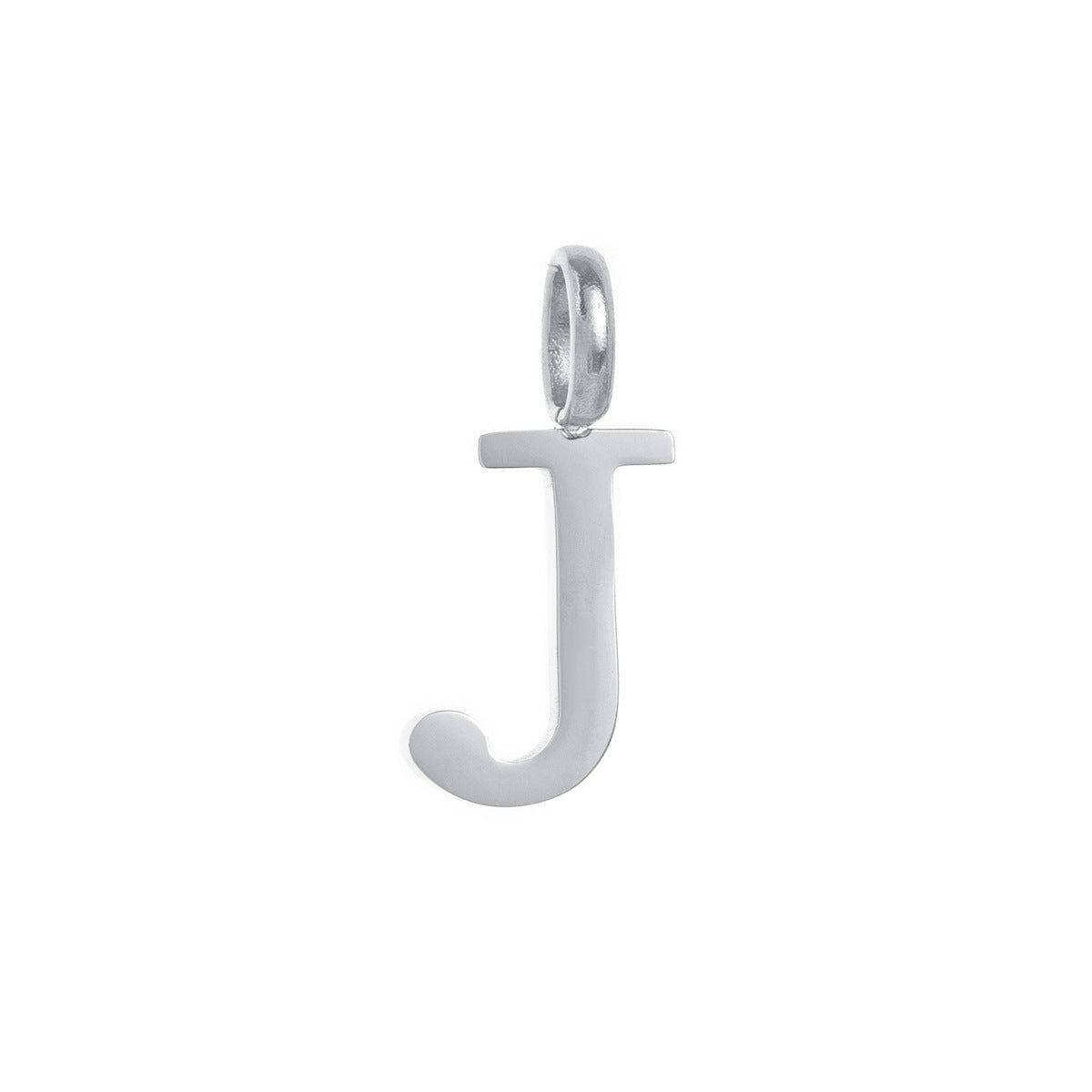 Minimalist Titanium Steel 18K Gold Plated PVD Letter Charm Bar