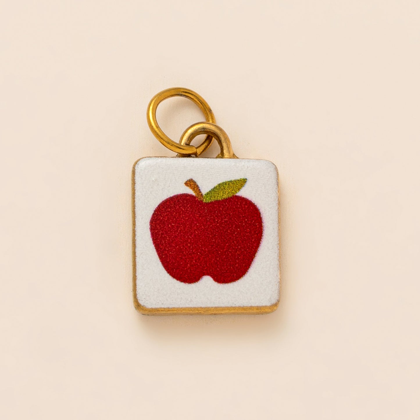 Casual Stainless Steel Geometric Flower Bow Drip Oil Plated Necklace with Cherry Strawberry Pattern