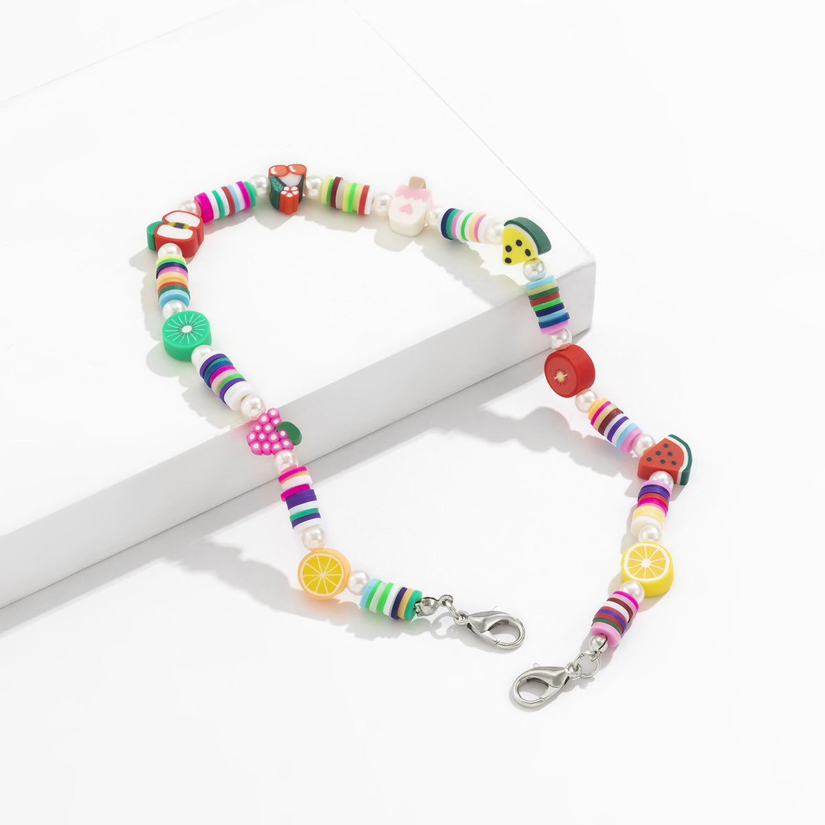 Sweet Resin Fruit and Flower Anklet for Women
