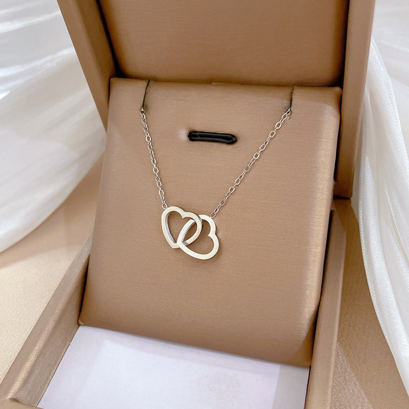 Collar Minimalista de Acero de Titanio Geométrico con Dije de Acero Inoxidable 304 Bañado para Unisex