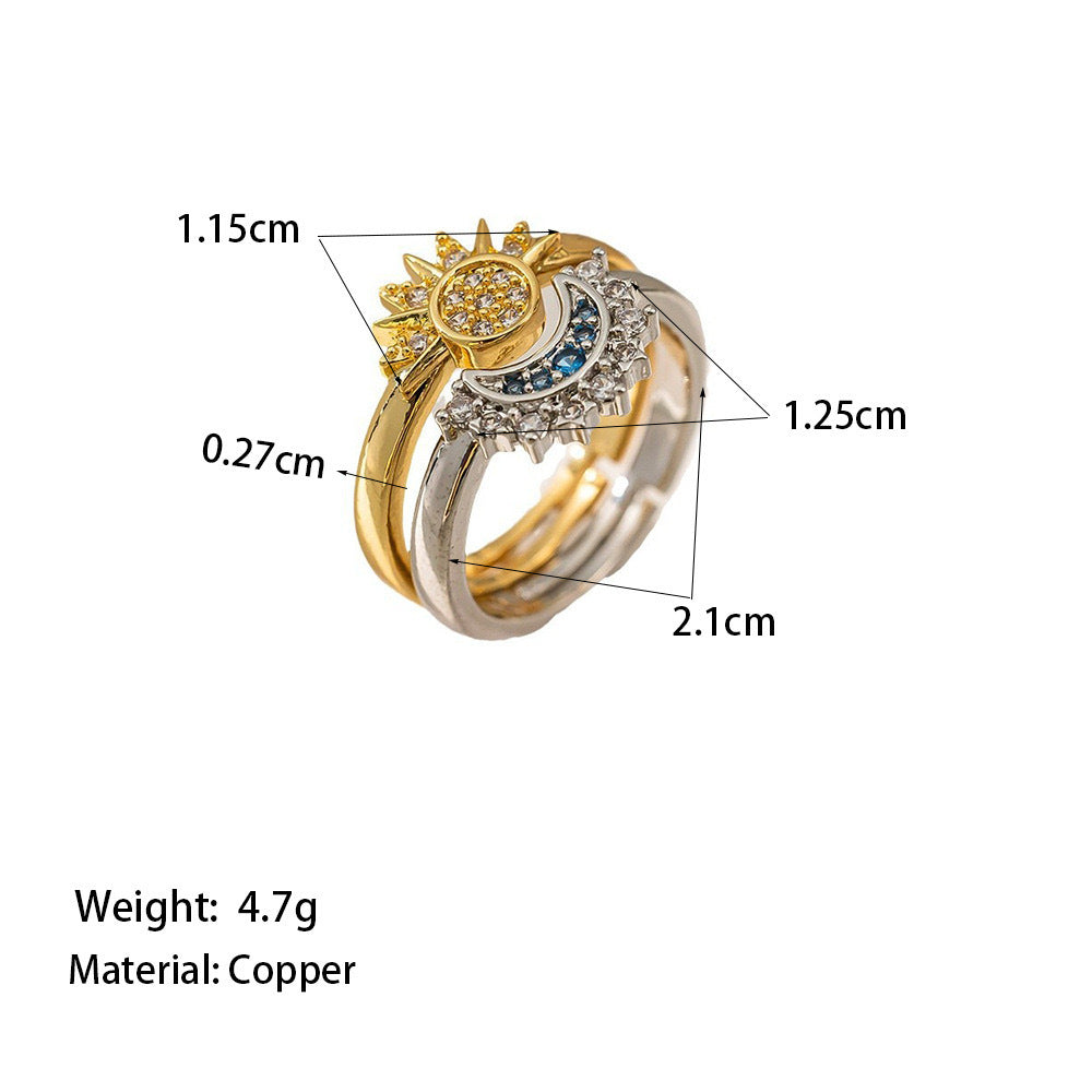 Luxury Minimalist Star and Geometric Shape Titanium Steel Necklace with Micro-Paved Zirconia for Women