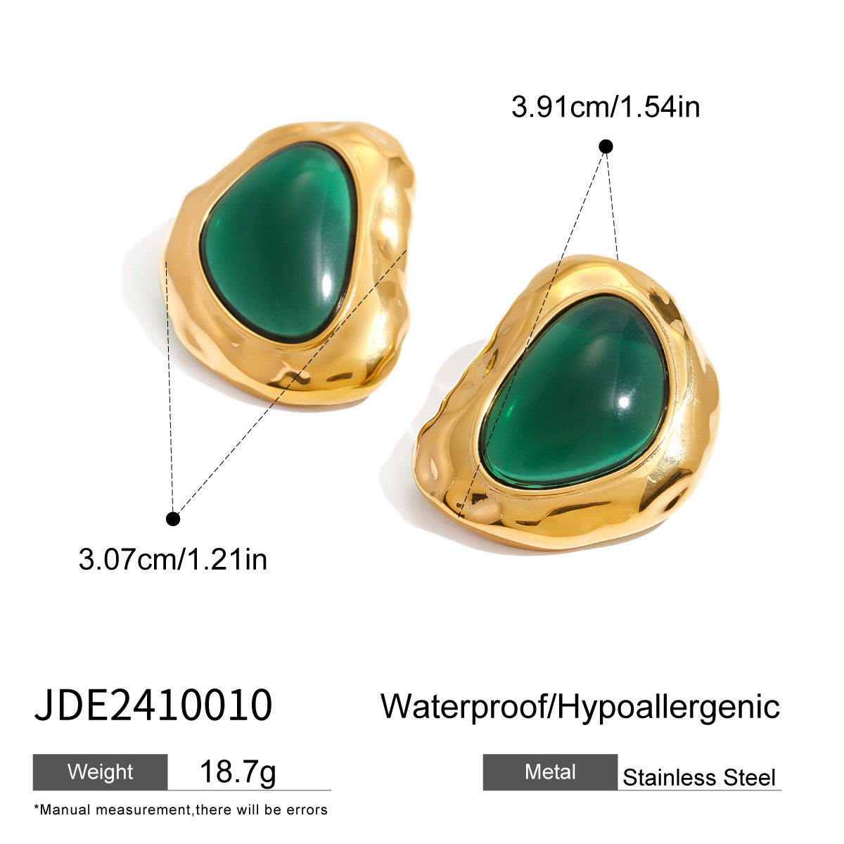 Orecchini Placcati in Acciaio Inossidabile Geometrici con Design Retrò da Donna