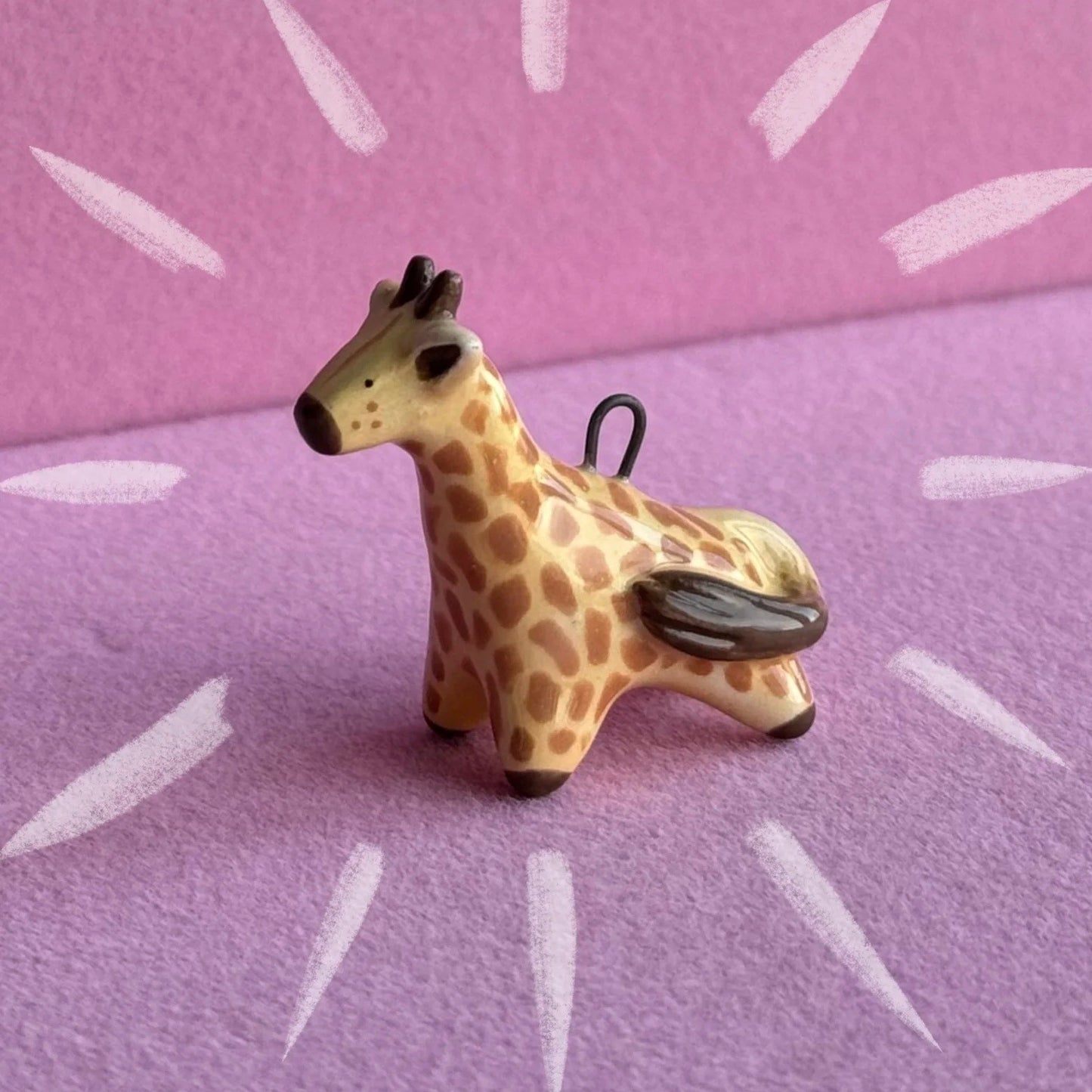 Minimalist Colorful Animal Drip Oil Plated Stainless Steel Pendant