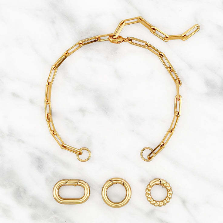 Minimalist Gold Plated Brass Geometric Heart Round Square Pendant Necklace