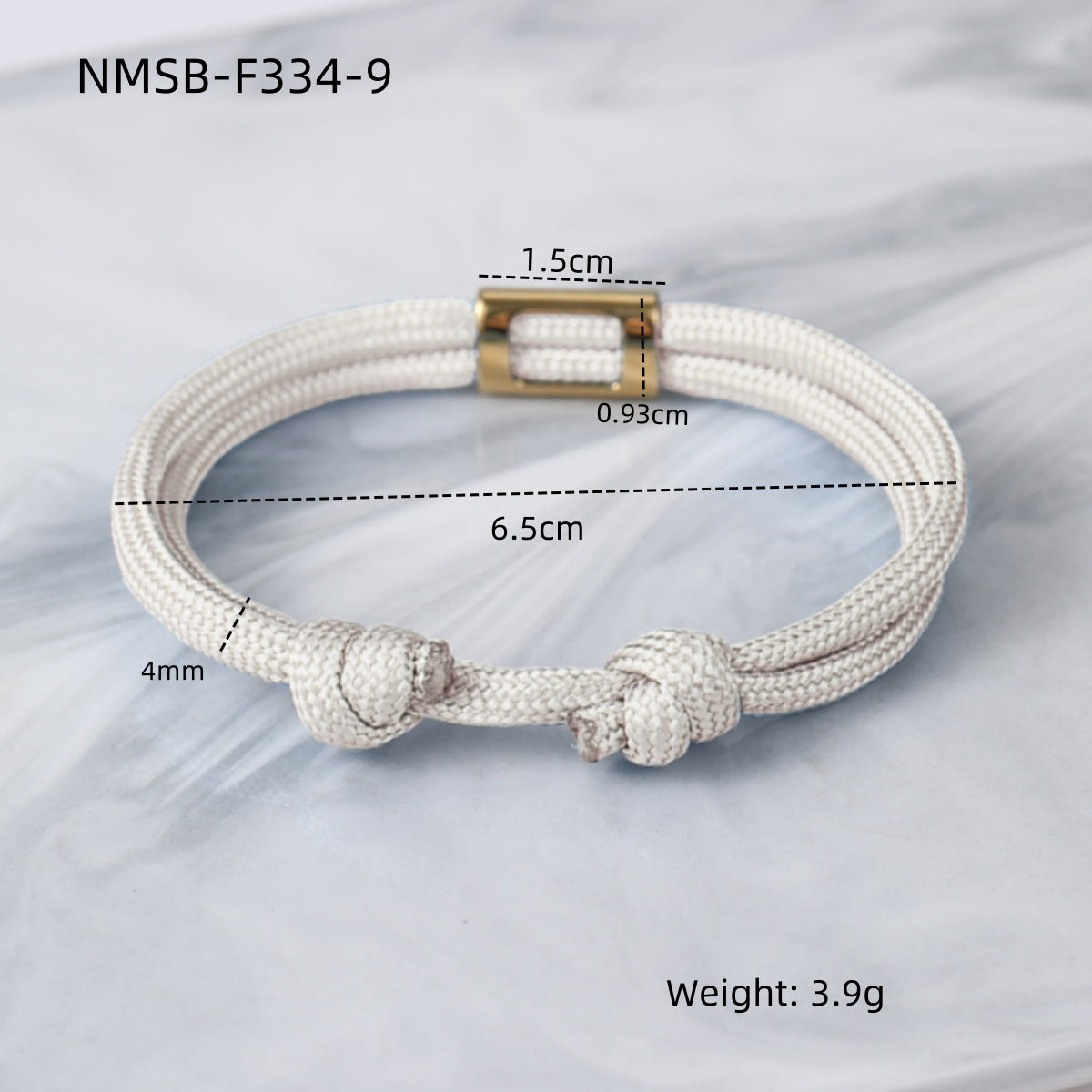 Minimalist Elegant 18K Gold Plated Stainless Steel Handmade Woven DIY Charm Bar Bracelet