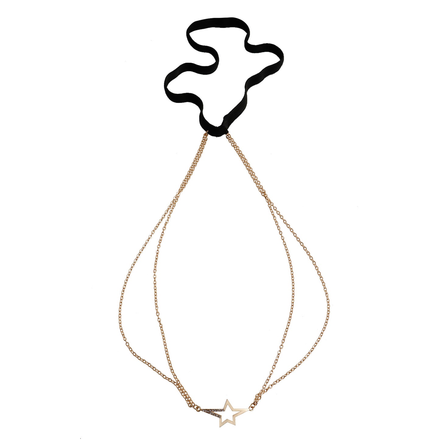 Sweet and Edgy Casual Rhinestone Beach Leg Chain for Women with Elastic Band and Simulated Pearl Accents Geometric Design