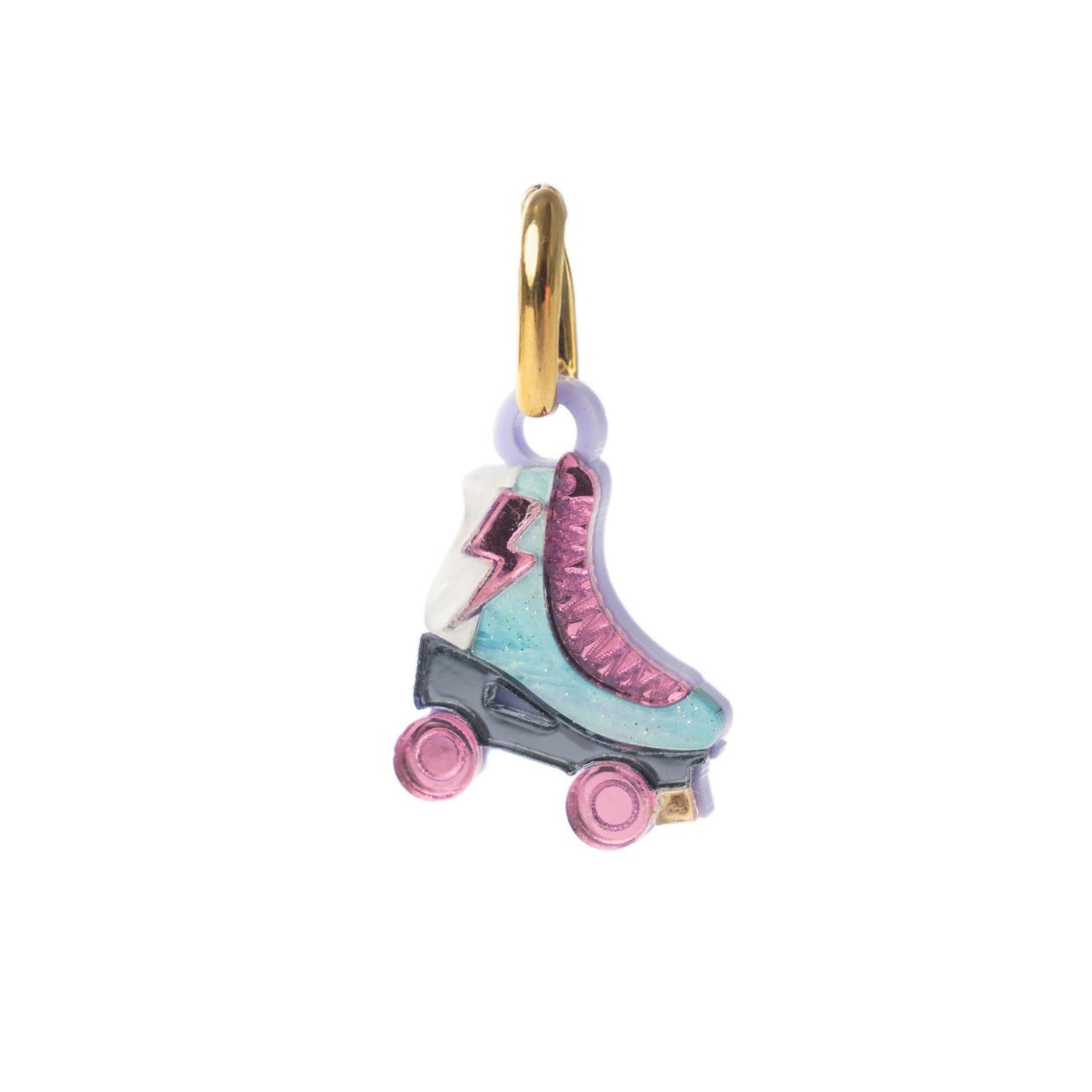 Vintage Stainless Steel PVD Plated Boot Charm Bar Pendant