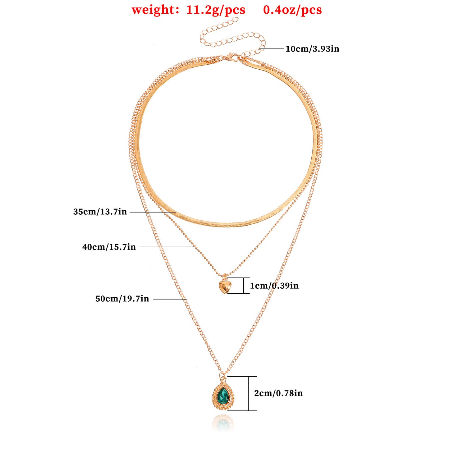 Fashionable Geometric Pendant Necklace for Women with Gold-Plated Alloy Chain and Multi-Layer Clavicle Design