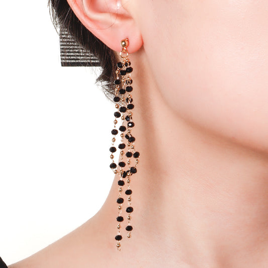 Aretes Colgantes Geométricos Minimalistas con Acabado de Metal Bañado para Mujer