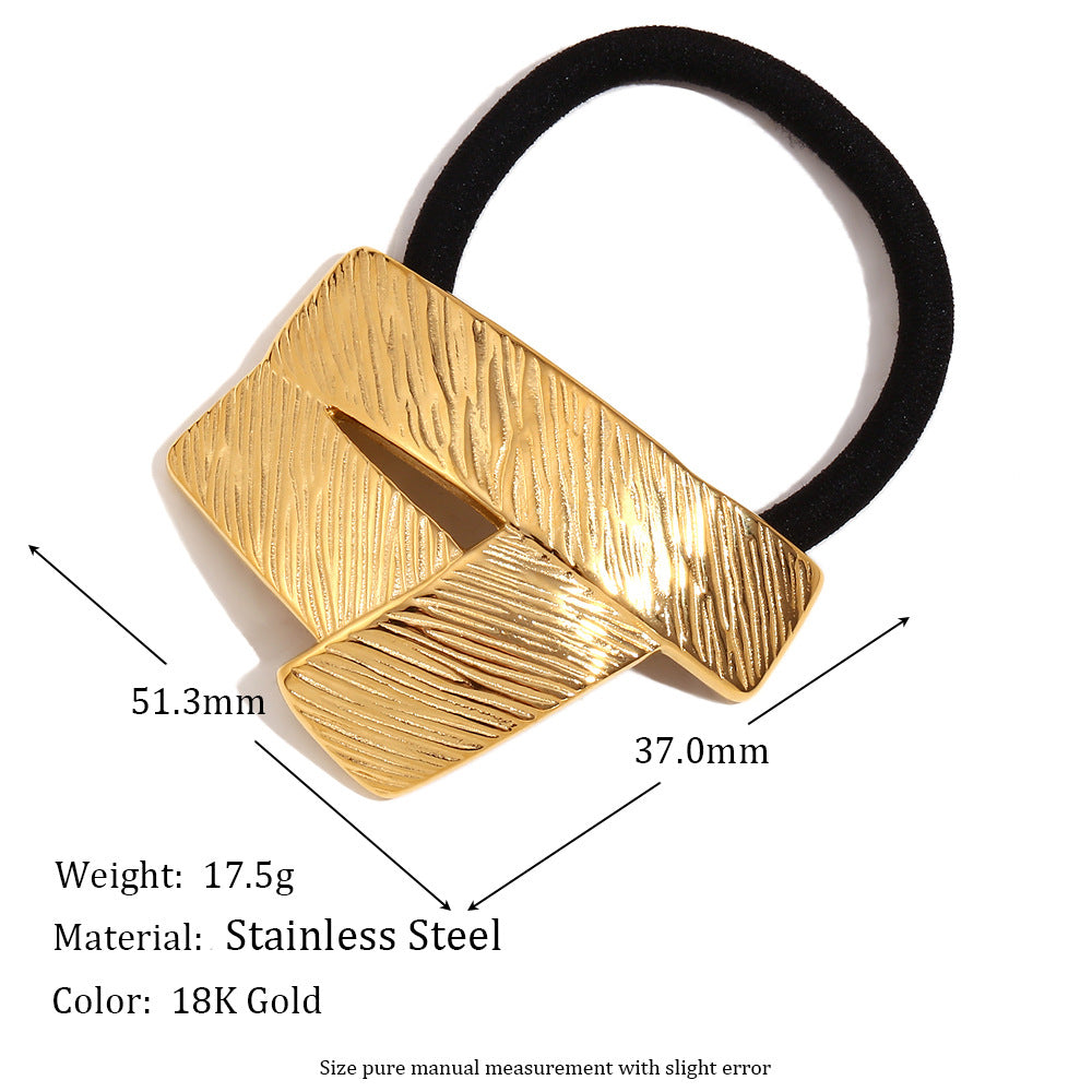 Vintage Butterfly Wing Hair Tie for Women Made of Stainless Steel with 18K Gold Plating