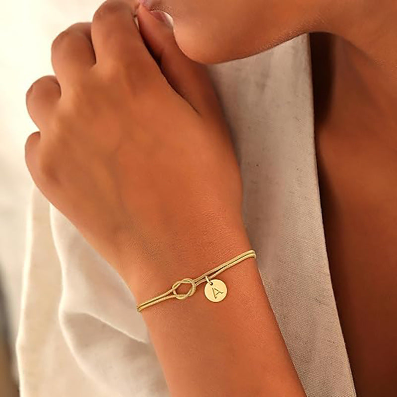Minimalist Business Letter Stainless Steel Bracelet Unisex