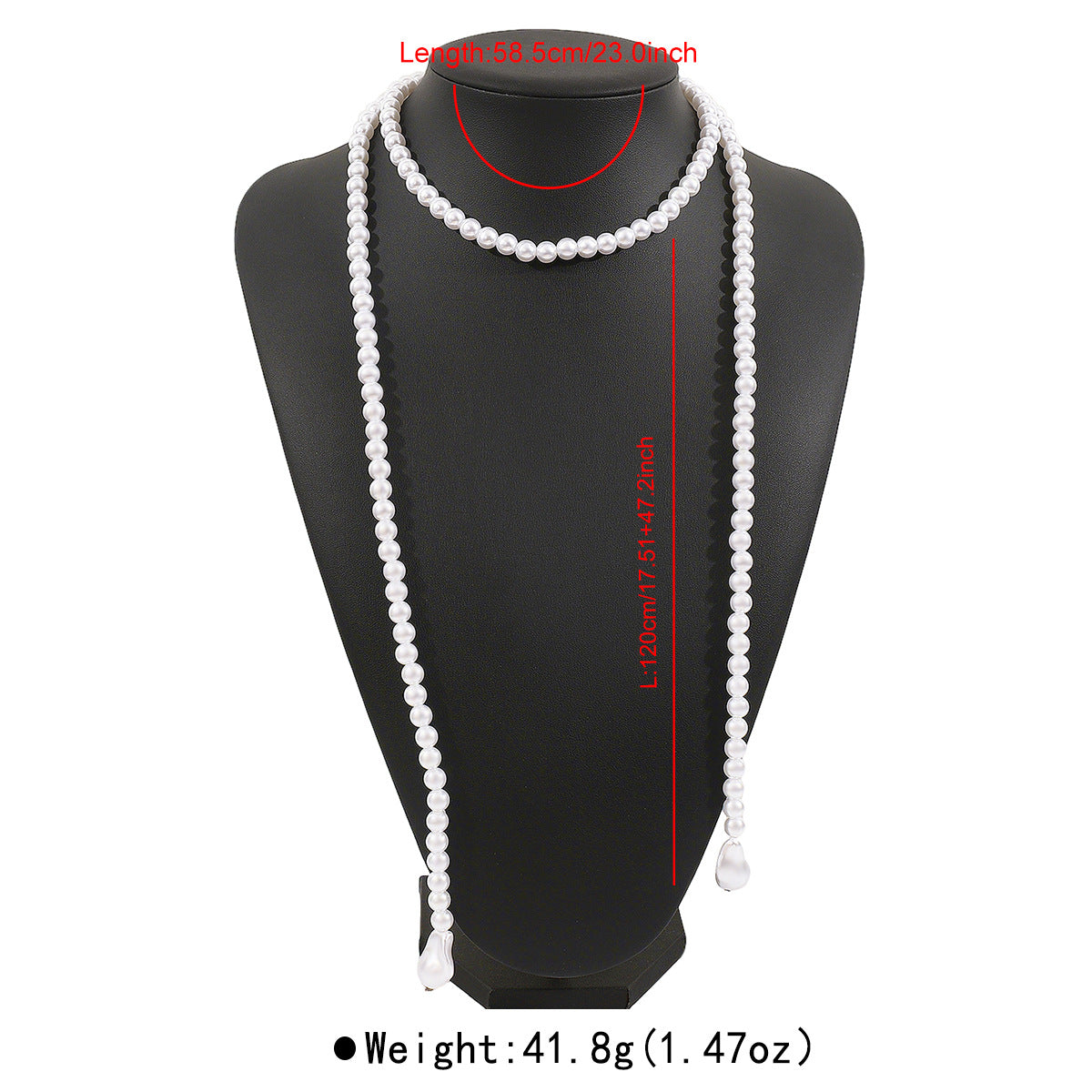 Elegante girocollo a più strati con perle, ispirazione francese, minimalista, con design geometrico da donna