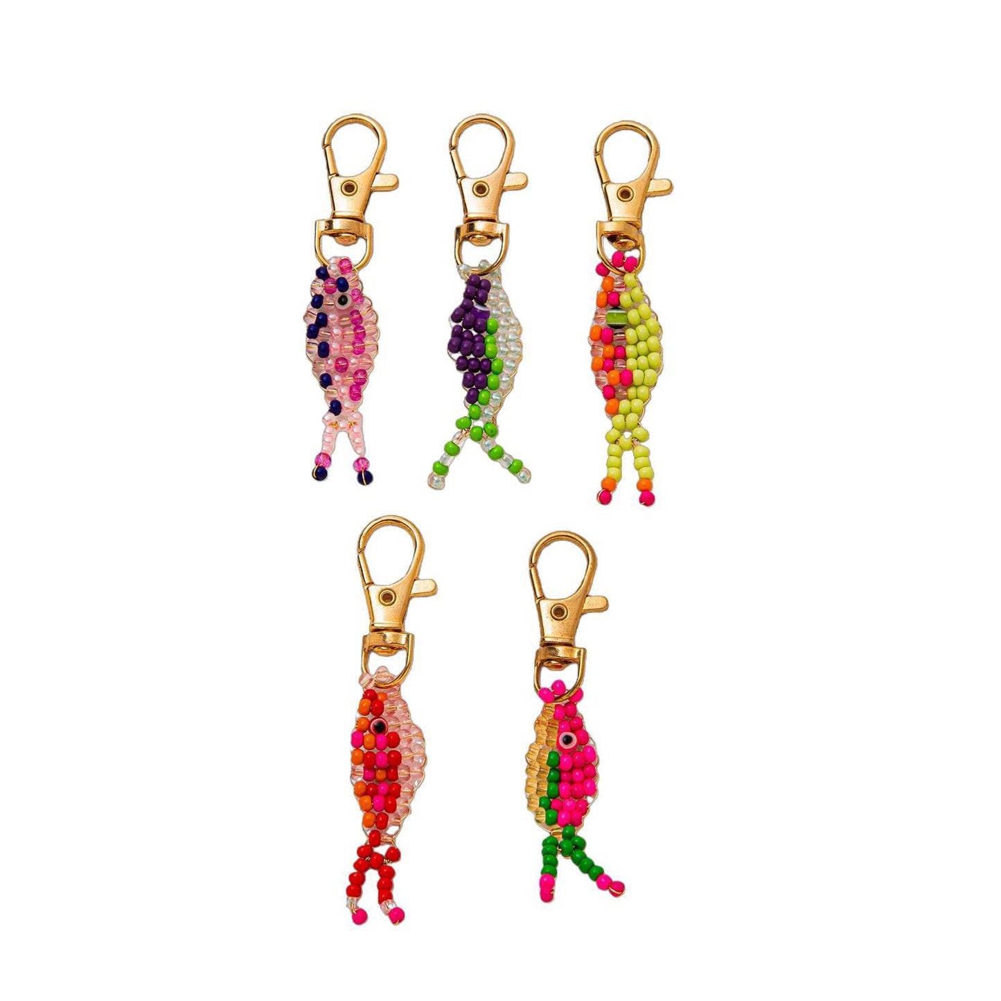 Minimalist Geometric Fish Brass Plated Pendant Unisex Keychain Bag Charm