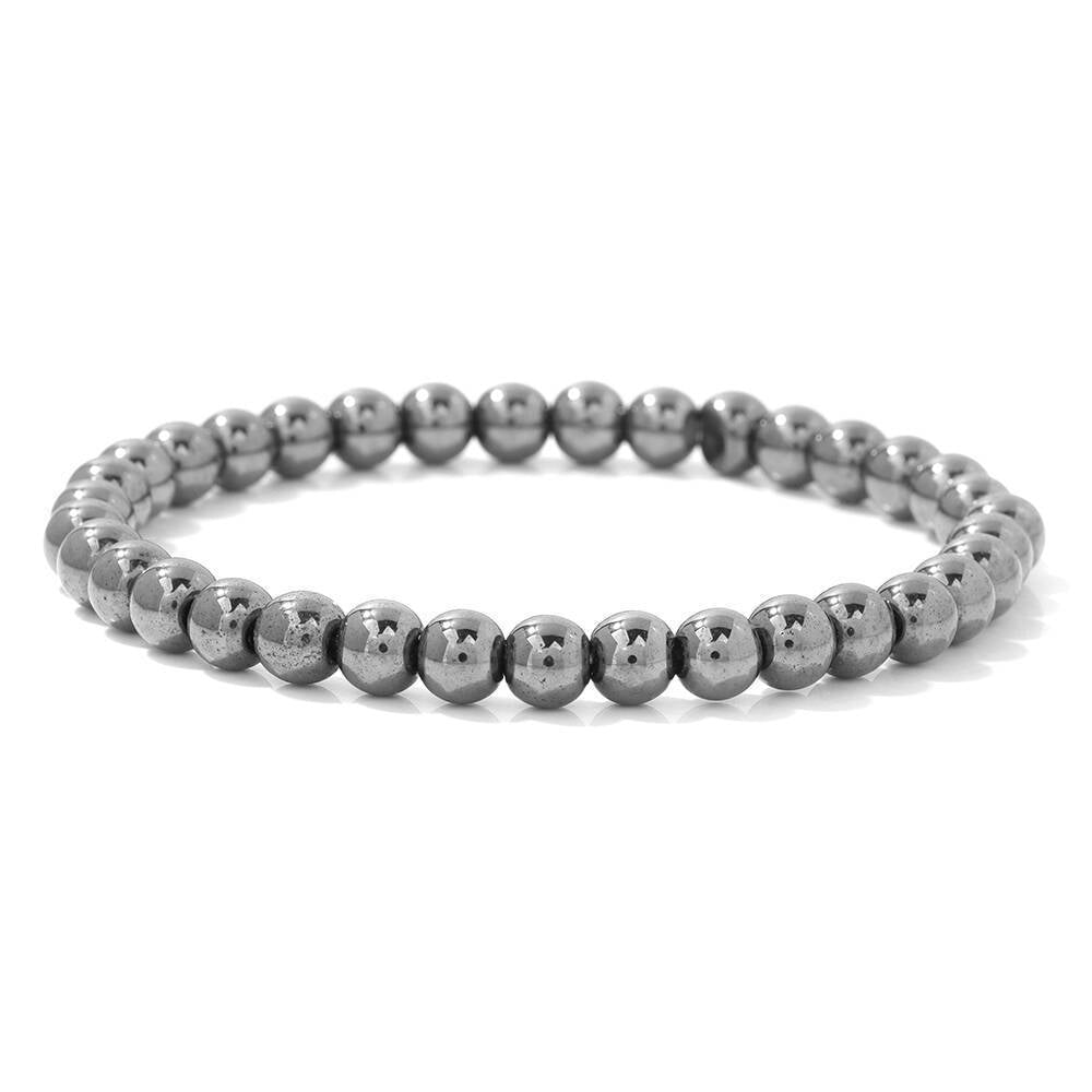 Elegant Casual Geometric Natural Agate Beaded Bracelet Unisex 6mm