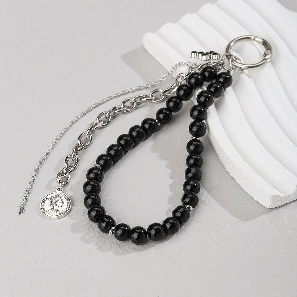Minimalist Sweet Heart Teardrop Acrylic Keychain with Plated Finish for Women