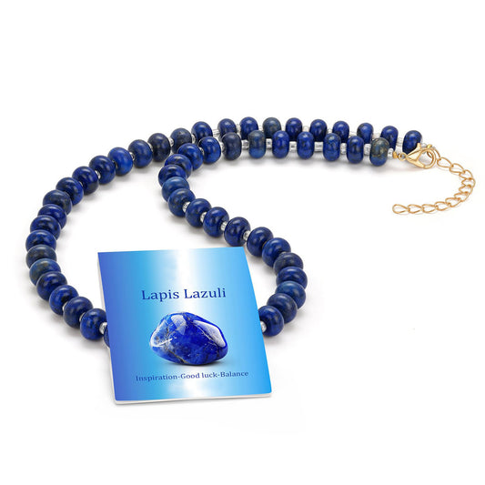 Casual 8mm Round Crystal Beaded Necklace for Women